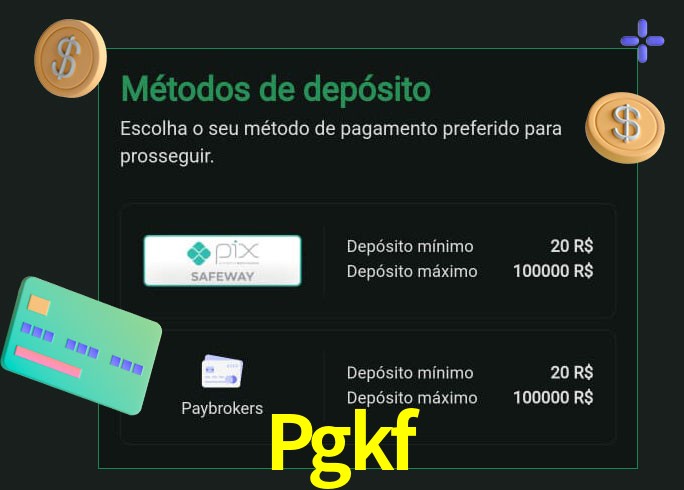 O cassino Pgkf oferece uma grande variedade de métodos de pagamento